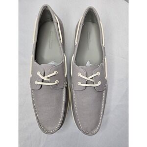 Club Room Men's Elliot Lace-Up Boat Shoes Loafers Grey Size 7.5 M NWT